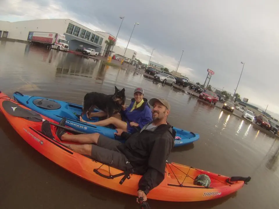 Dean Thomas and friend paddled to HEB in Aransas Pass. Photo by Dean Thomas, Slow Ride Guide Service, Facebook