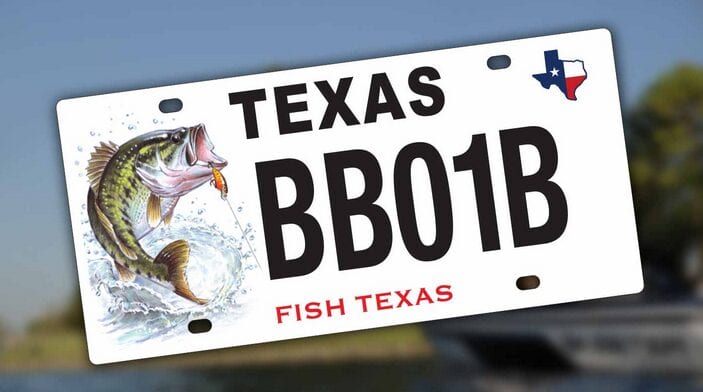 New bass design on Texas conservation license plates - Texas Hunting &  Fishing